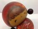 Vintage Cute Japanese Wooden Kokeshi Doll 3.  54inch Made In Japan Other Japanese Antiques photo 1