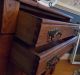Antique Small Oak Cabinet / Cupboard With 2 Drawers 1900-1950 photo 3