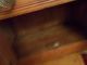 Antique Small Oak Cabinet / Cupboard With 2 Drawers 1900-1950 photo 8