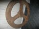 Large Vintage Cast Iron Metal Pulley Gear Wheel 27 