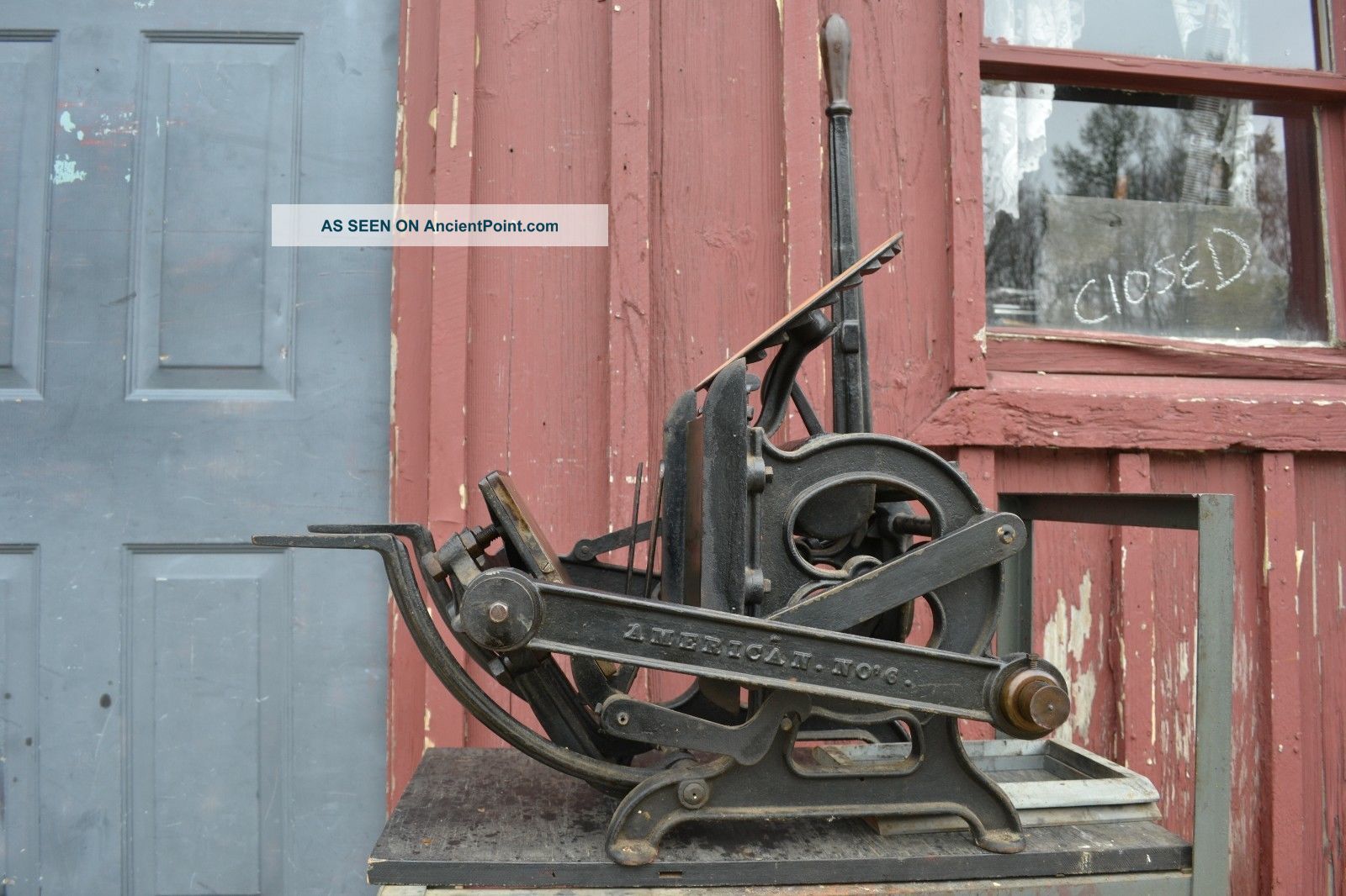 1870 ' S 6x9 Deneger & Weiler American No.  6 Tabletop Printing Press / Antyke Binding, Embossing & Printing photo