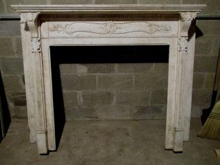 Antique Carved Oak Fireplace Mantel 42 Inch Opening Architectural Salvage photo