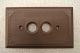 2 Antique Monowatt Brown Bakelite Push Button Switch Cover Plate Vtg Art Deco Switch Plates & Outlet Covers photo 1