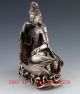 Chinese Silver Buddhism Guanyin Goddess Kwan - Yin Buddha Statue Other Antique Chinese Statues photo 5