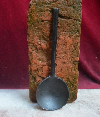 Authentic 17th Century Pewter Spoon With A Crowned Rose Mark The Low Country ' S photo