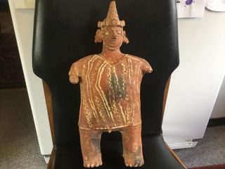 Pre - Columbian Effigy Colima Statue 200bc To Ad 300 Large 19 