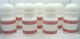 8 Vintage Milk Glass Apothecary Pharmacy Spice Jars Made In Belgium Red & White Bottles & Jars photo 1