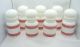 8 Vintage Milk Glass Apothecary Pharmacy Spice Jars Made In Belgium Red & White Bottles & Jars photo 4