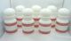 8 Vintage Milk Glass Apothecary Pharmacy Spice Jars Made In Belgium Red & White Bottles & Jars photo 5