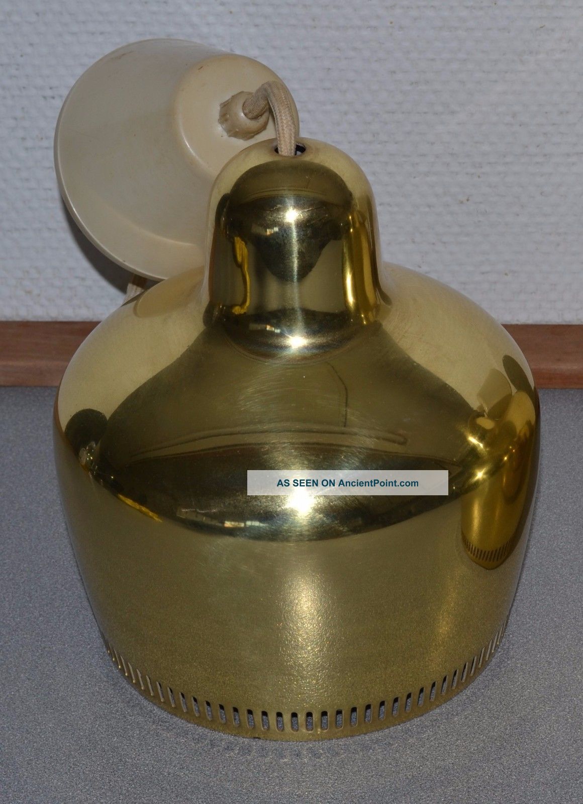 Alvar Aalto Golden Bell Pendant Lamp Model A330s,  Circa 1960/70s Mid-Century Modernism photo