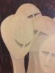 The Silent Majority - Circa 1970 Mid - Century Modernist Painting - Of Aliens ? Mid-Century Modernism photo 3
