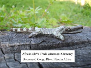 Rare African Slave Trade Ornament Currency Recovered Congo River Nigeria Africa photo