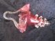 Stunning Victorian Cranberry Glass Hanging Horn Trumpet 4 Epergne Spares Listed Other Antique Glass photo 2
