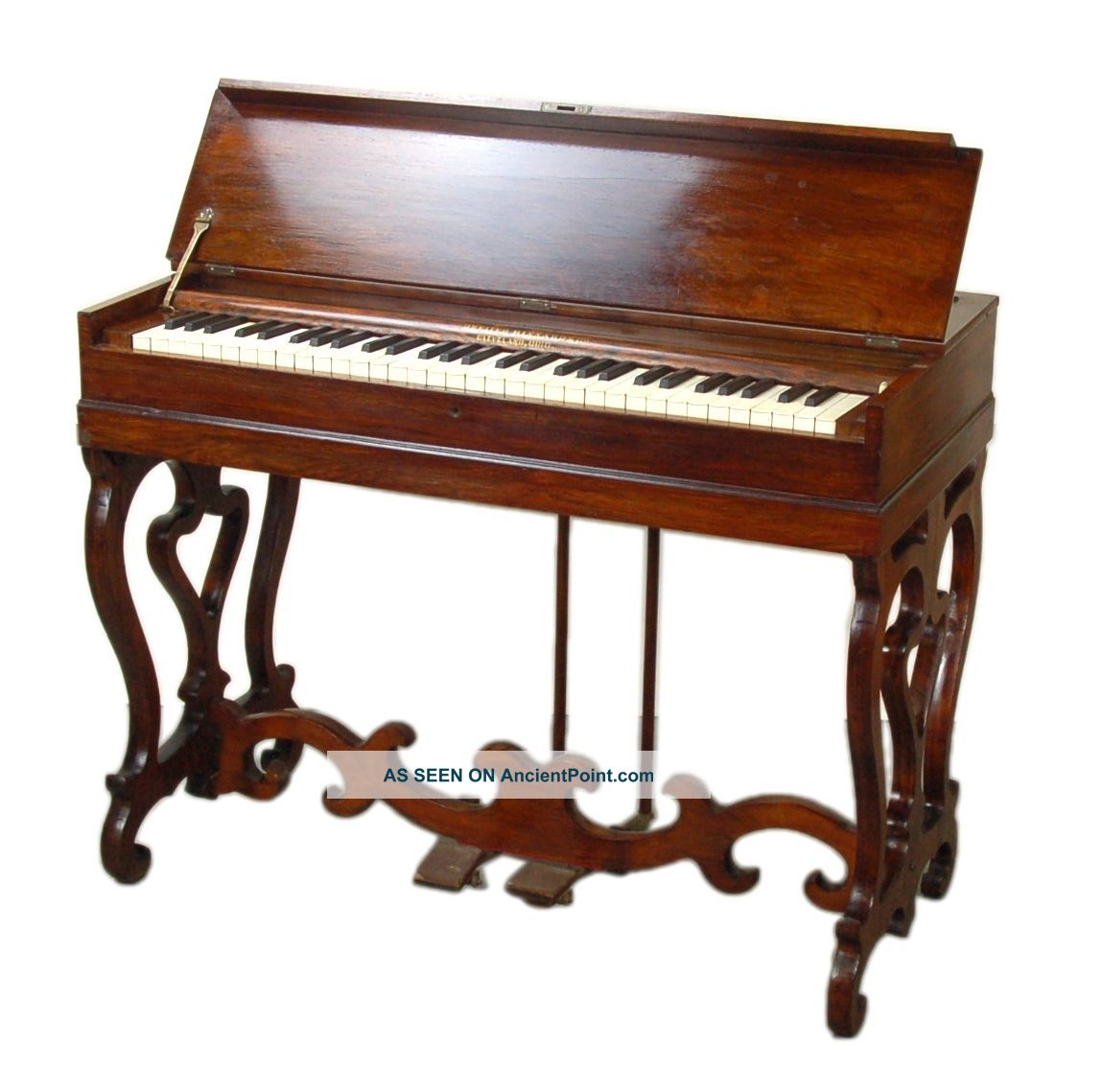 Antique Dreher Kinnard & Son Rosewood Melodeon Pump Organ Keyboard photo