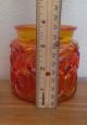 Awesome,  Vintage 1940 ' S Red Amberina,  Apothacary Jar,  With Ground Glass Lid - Vgc Bottles & Jars photo 8