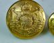 British 1901 - 1952 Kc Carriage Footman Royal Household Buttons 25/17mm Buttons photo 2