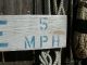 48 Inch Wood Hand Painted No Wake Zone 5mph Sign Nautical Seafood (s243) Plaques & Signs photo 1