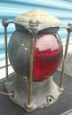 Antique Armspear Mfg.  Co.  N.  Y.  Top Bridge Pier Ship Lantern Red Globe Work ' S Rare Lamps & Lighting photo 9