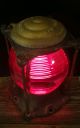Antique Armspear Mfg.  Co.  N.  Y.  Top Bridge Pier Ship Lantern Red Globe Work ' S Rare Lamps & Lighting photo 3