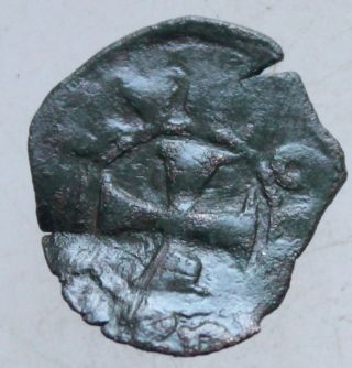 L6 Crusaders - Ancient Medieval Coin - Cyprus 14 Century A.  D.  D=19mm 0,  8g Patina photo