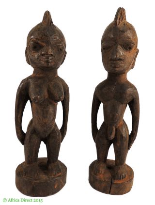 Yoruba Ibeji Twin Figures Nigeria African Art photo