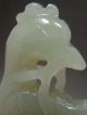 Antique Old Chinese Celadon Nephrite Sculpture Jade Statue Pendant Phoenix“12 Phoenix photo 3