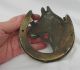 Lge Vintage Brass Door Knocker - Horse Head & Horseshoe Equestrian Theme England Door Bells & Knockers photo 3