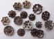 Metal Buttons Small Lacy Antique Steel Buttons photo 2