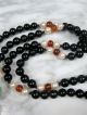 Antique Chinese Black Nephrite Jade Amber Carved Turquoise Pearl Silver Necklace Necklaces & Pendants photo 7