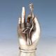 Collectible Decorated Old Tibet Silver Carved Kwan - Yin Hand Hold Lotus Statue Other Antique Chinese Statues photo 1