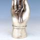 Collectible Decorated Old Tibet Silver Carved Kwan - Yin Hand Hold Lotus Statue Other Antique Chinese Statues photo 3