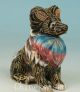 Lovely Asian Chinese Old Cloisonne Handmade Carving Dog Collect Statue Home Decr Other Antique Chinese Statues photo 4