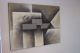 Vtg.  Large Mid Century Modern Geometric Abstract Impasto Oil Painting Signed Max Mid-Century Modernism photo 1