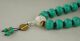 Collectibles Handwork Old Turquoise Coral Beeswax Toyed Prayer Bead Necklace Qe Necklaces & Pendants photo 3