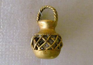 Colombian Gold - Copper Tumbaga - Rare Old Mini Basket photo