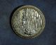 Rare Antique Metal Button,  Religious,  Miriam & Moses,  Pierced Pewter,  1 1/2 