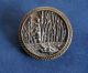 Rare Antique Metal Button,  Religious,  Miriam & Moses,  Pierced Pewter,  1 1/2 