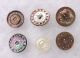Buttons Antique Carved Pierced Mother Of Pearl Abalone Smoky Buttons photo 3