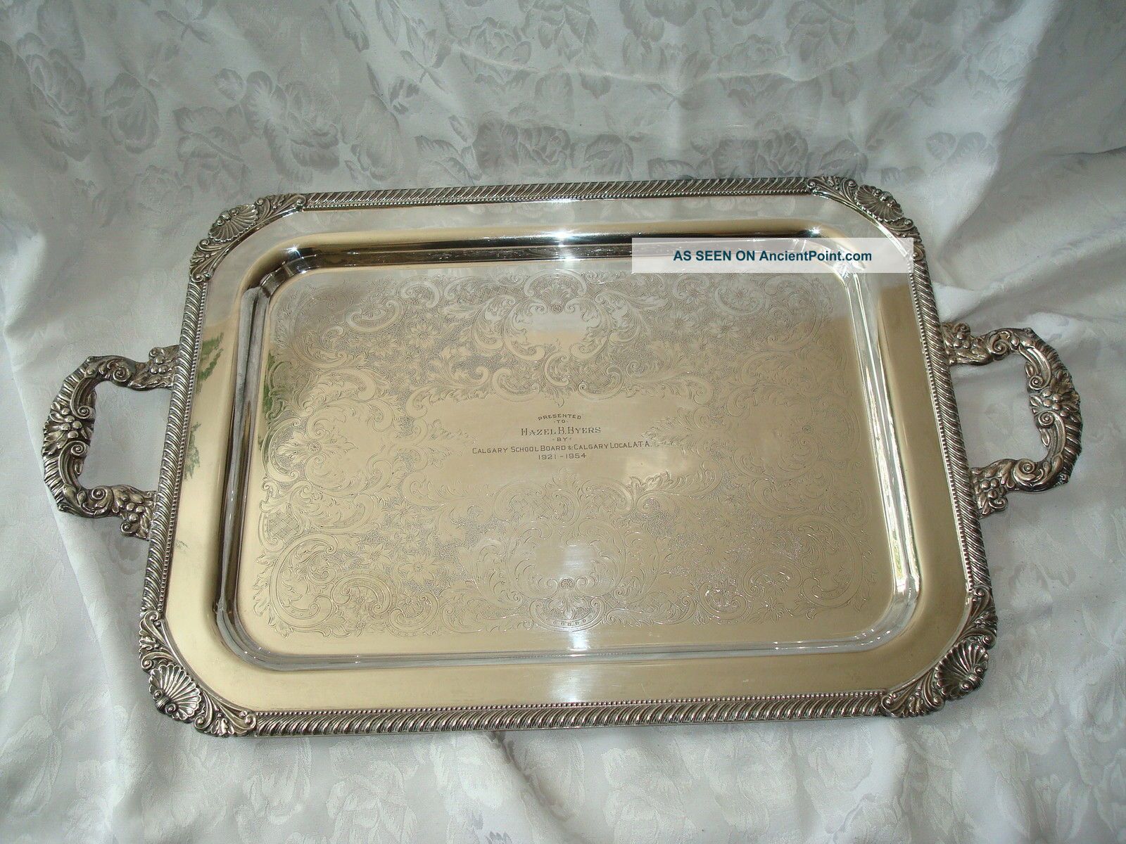 Massive Birks Rideau Plate Silver Tray 26.  5 