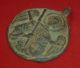 Byzantine Ancient Bronze Medallion - With Image Of Saint Circa 1200 - 1300 Ad Other Antiquities photo 3
