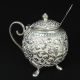 Magnificent Antique Victorian Sterling Silver Teapot Shape & Spoon Salt Cellar Salt Cellars photo 2