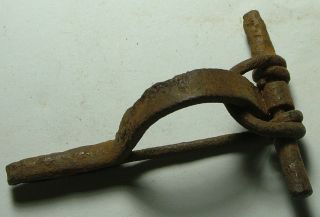 Rare Ancient Roman Iron Crossbow P Shaped Fibula Brooch Artifact 4 C.  Ad photo