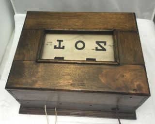 Antique Optical Graphic Vision Eye Chart Light Medical Scientific Wood photo