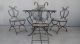 Samuel Copelon Iron Swan Dining Table Chair Neoclassical Lyre Patio Regency Vtg 1900-1950 photo 1
