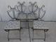 Samuel Copelon Iron Swan Dining Table Chair Neoclassical Lyre Patio Regency Vtg 1900-1950 photo 3