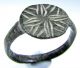 Rare Medieval Bronze Ring Religious With Cross On Bezel - Wearable - 1770 Roman photo 3
