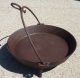 Antique Cast Iron 3 Legged,  Cooking Kettle W/ Bail Hearth Ware photo 2