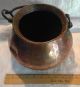 Vintage Hand Forged Hammered Copper Hanging Pot Hearth Ware photo 9