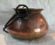 Vintage Hand Forged Hammered Copper Hanging Pot Hearth Ware photo 4