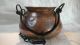 Vintage Hand Forged Hammered Copper Hanging Pot Hearth Ware photo 5
